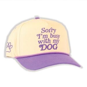 Simply Southern Cream and Purple Dog Hat